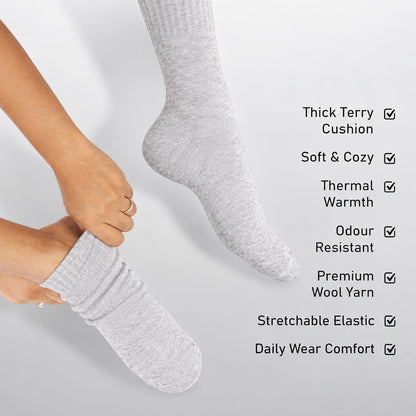 5 Pack Thermal Socks for Men – Warm Winter Thick Crew Socks | Soft & Comfortable Cold Weather Socks