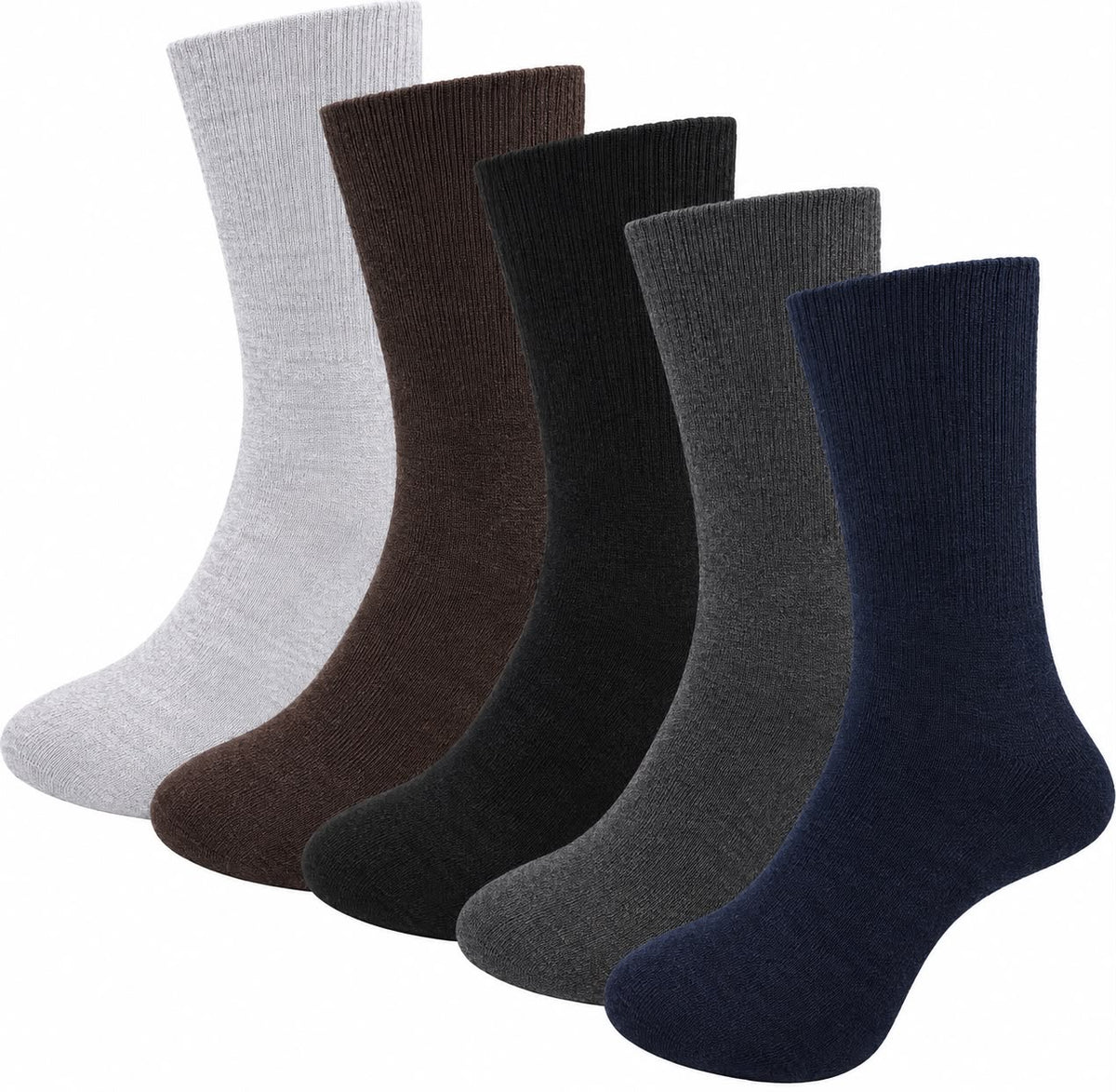 5 Pack Thermal Socks for Men – Warm Winter Thick Crew Socks | Soft & Comfortable Cold Weather Socks
